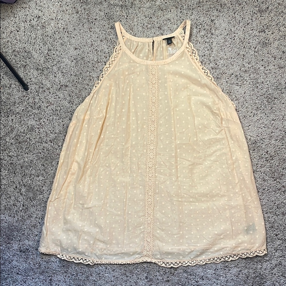 Torrid NEW Chiffon Clip Dot Lurex Mock Neck Halter‎ Top Dew Color Plus Size 2